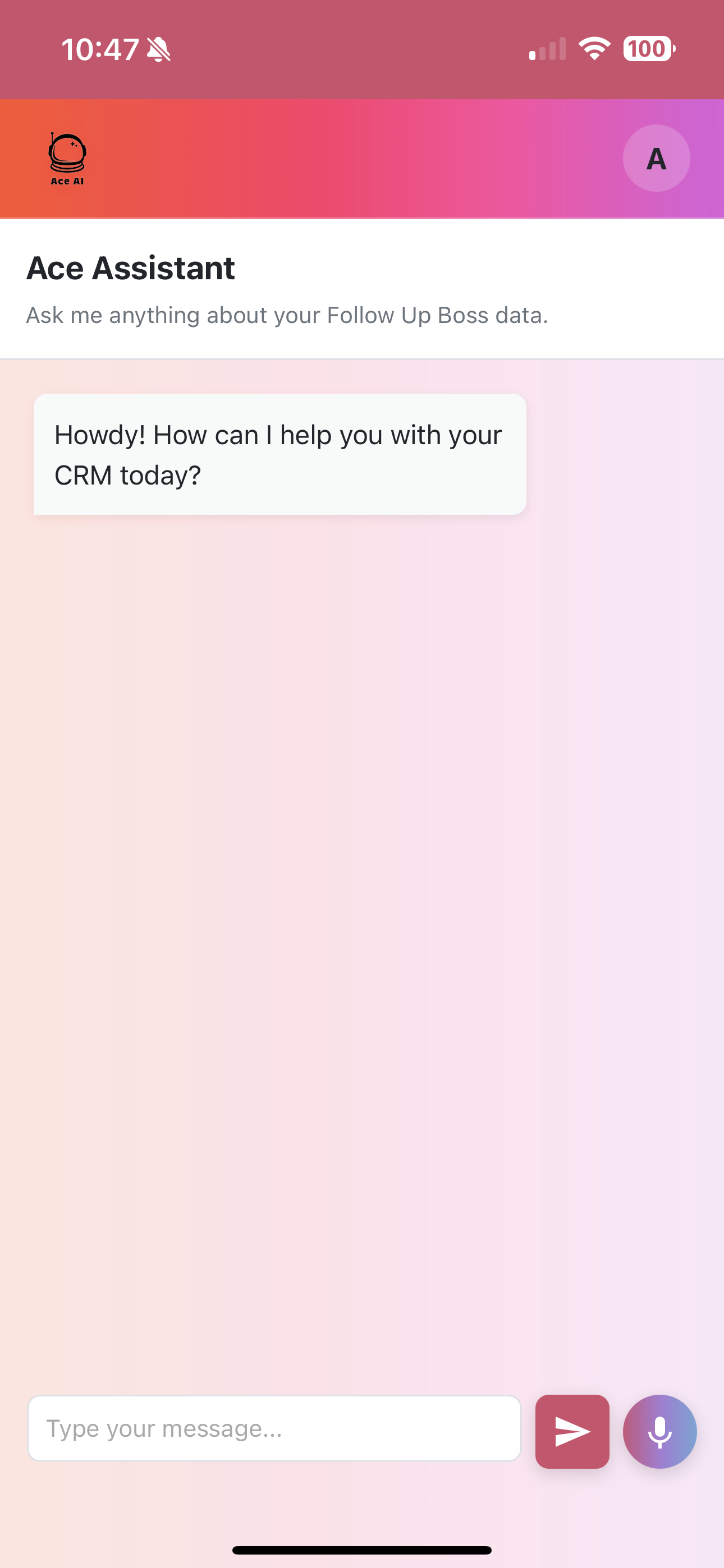 Mobile Chat Screenshot